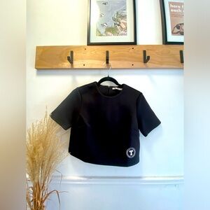 Alexander Wang.T black cropped t shirt